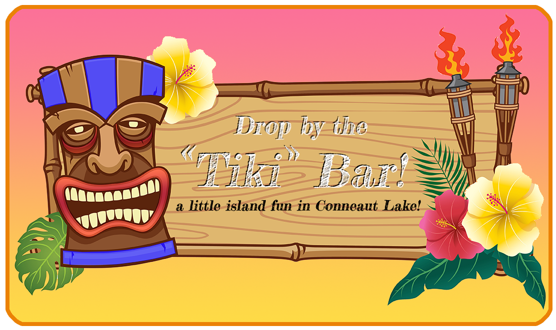 Tiki Bar Sign Tiki Bar Sign for a little island fun in Conneaut Lake Park